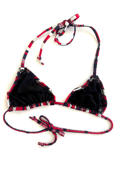 LOW STOCK In Heroes We Trust x Clare Bare Eventide String Bikini Top in Plaid