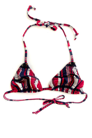 LOW STOCK In Heroes We Trust x Clare Bare Eventide String Bikini Top in Plaid