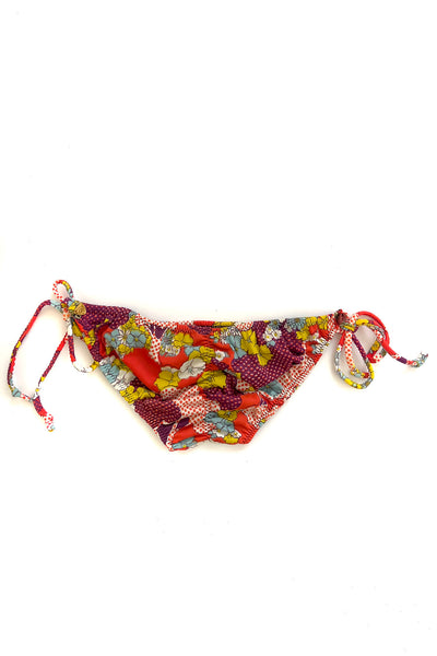 LOW STOCK In Heroes We Trust x Clare Bare Eventide String Bikini Bottom in Red Floral