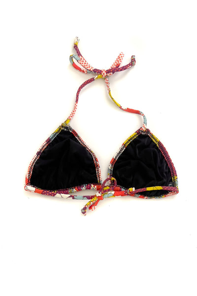 LOW STOCK In Heroes We Trust x Clare Bare Eventide String Bikini Top in Red Floral