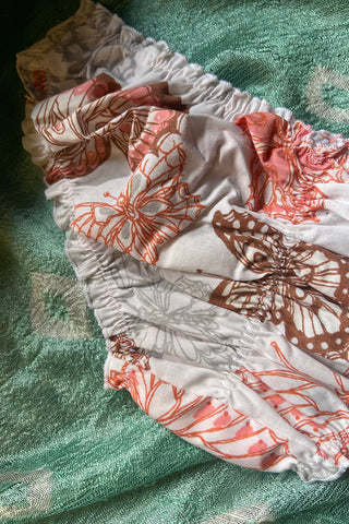 Ready to Ship Oleander Bloomer in Vintage Butterfly Print Cotton Size S