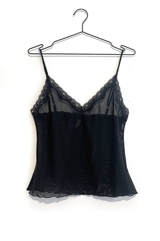 Demeter Mesh Camisole in Black Recycled Mesh