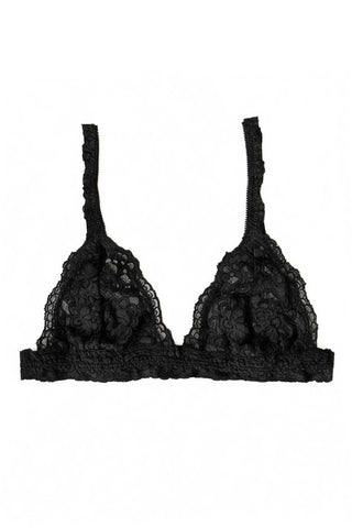 Echo Triangle Lace Bralette in Deadstock Black Lace