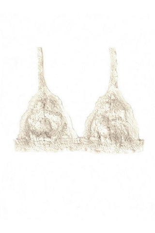 Echo Triangle Lace Bralette in Deadstock Ivory Lace