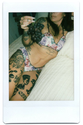 Oleander Bralette in Hydrangea Print