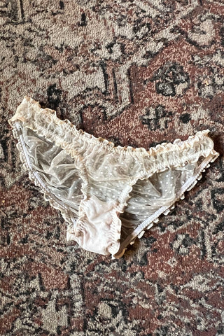 Oleander Bloomer in Ivory Sheer Swiss Dot Mesh
