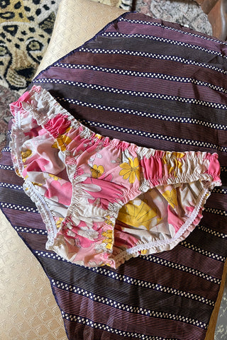 Ready to Ship Oleander Bloomer in Vintage 1960's Pink Lemonade Cotton Floral Sizes S, L