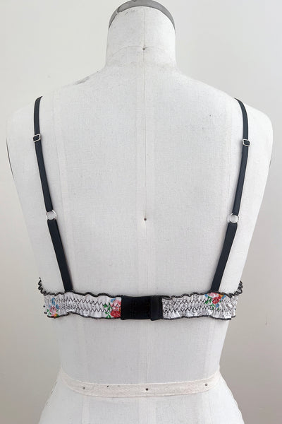 LOW STOCK Oleander Bralette in Upcycled Vintage Pollen Print