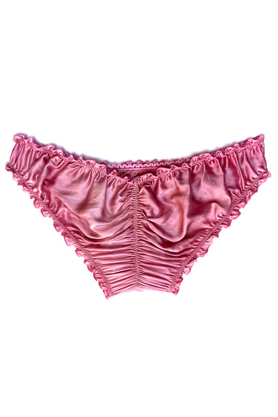 Oleander Bloomers in Organic Dyed Rose Pink Silk Charmeuse