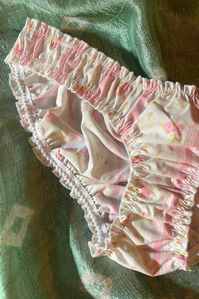Ready to Ship Oleander Bloomer in Vintage Pink Stripe Cotton Sizes S, L