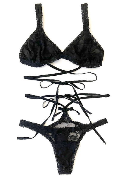 Rosehip Multi-Way Bralette in Black Surplus Lace