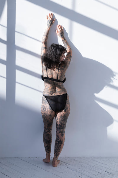 Demeanor Bralette in Sheer Recycled Mesh