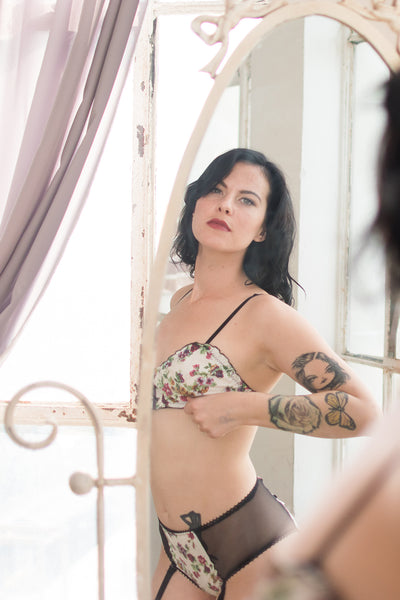 LOW STOCK Cardamine Lace Up Bralette in Original Rose