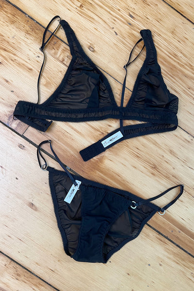 RETIRING 11/13 Demeanor Panty in Sheer Recycled Mesh