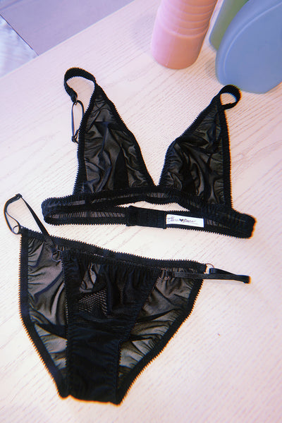 Demeanor Bralette in Sheer Recycled Mesh