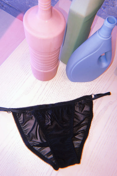 RETIRING 11/13 Demeanor Panty in Sheer Recycled Mesh