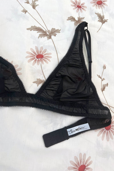 Demeanor Bralette in Sheer Recycled Mesh