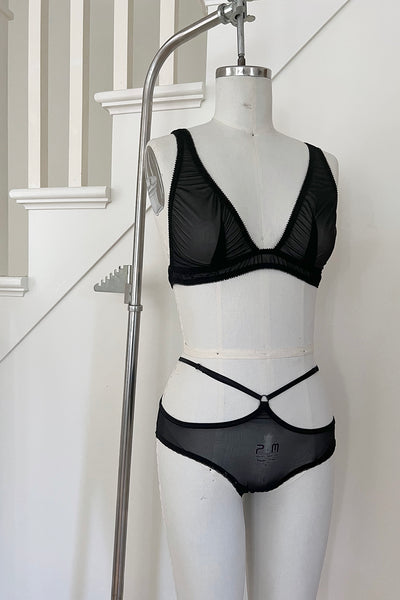 Demeanor Bralette in Sheer Recycled Mesh