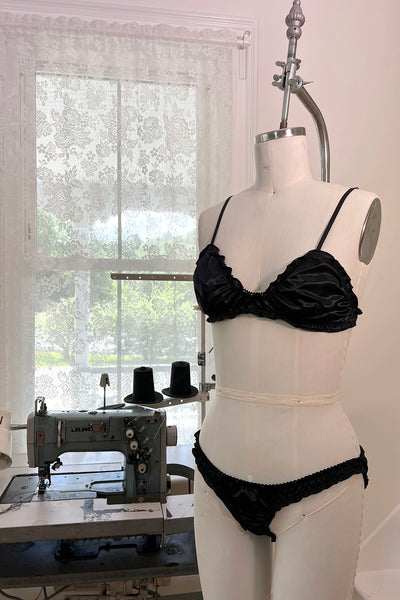 RETIRING 11/13 Florid Bloomer in Black Deadstock Satin