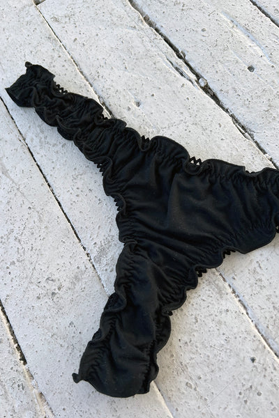 Oleander Thong in Black Tencel Modal Jersey