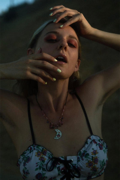 LOW STOCK Cardamine Lace Up Bralette in Original Rose