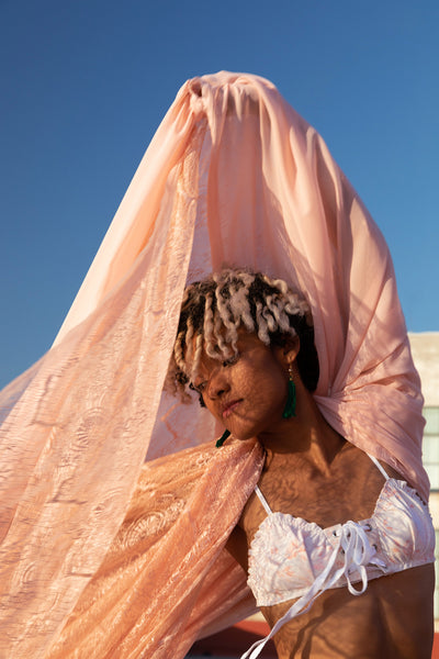 Cardamine Lace Up Bralette + Garter Short Mystery Set