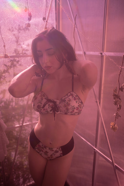 LOW STOCK Cardamine Lace Up Bralette in Original Rose