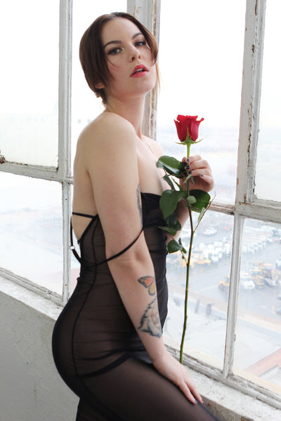 RETIRING 11/13 Lucid Slip Dress in Sheer Recycled Mesh