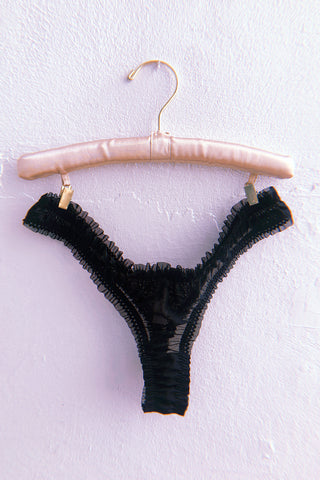 Oleander Thong in Sheer Recycled Mesh